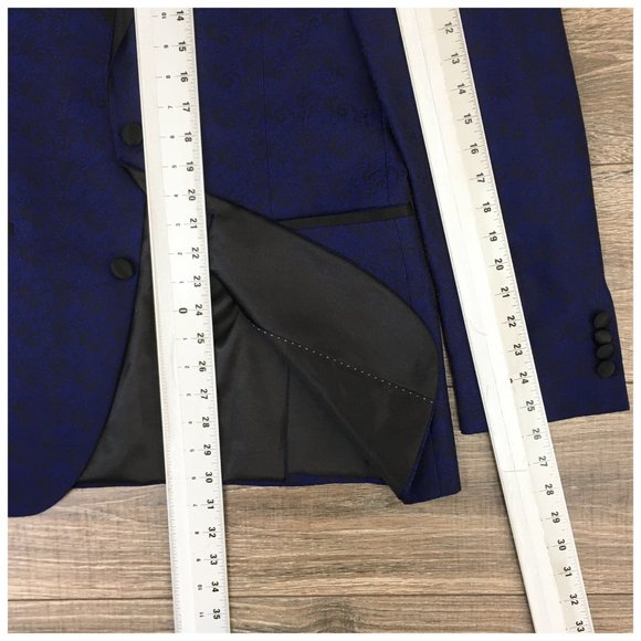 Egara Mens Tuxedo‎ Blazer Sport Coat Two Button Dinner Jacket 40L Casual Suits - Picture 13 of 13